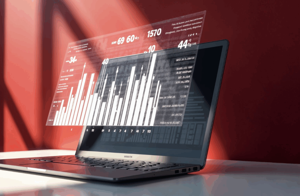 Illustration of business professionals and AI agents collaborating on data dashboards and semantic layers, symbolizing forward deployed Generative BI and ROI.